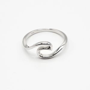 Silver Ocean Wave Ring